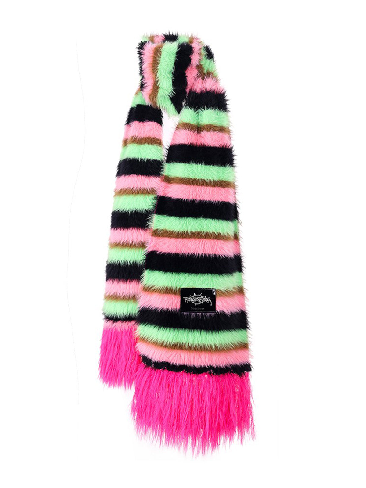 Multi coloured knitted scarf