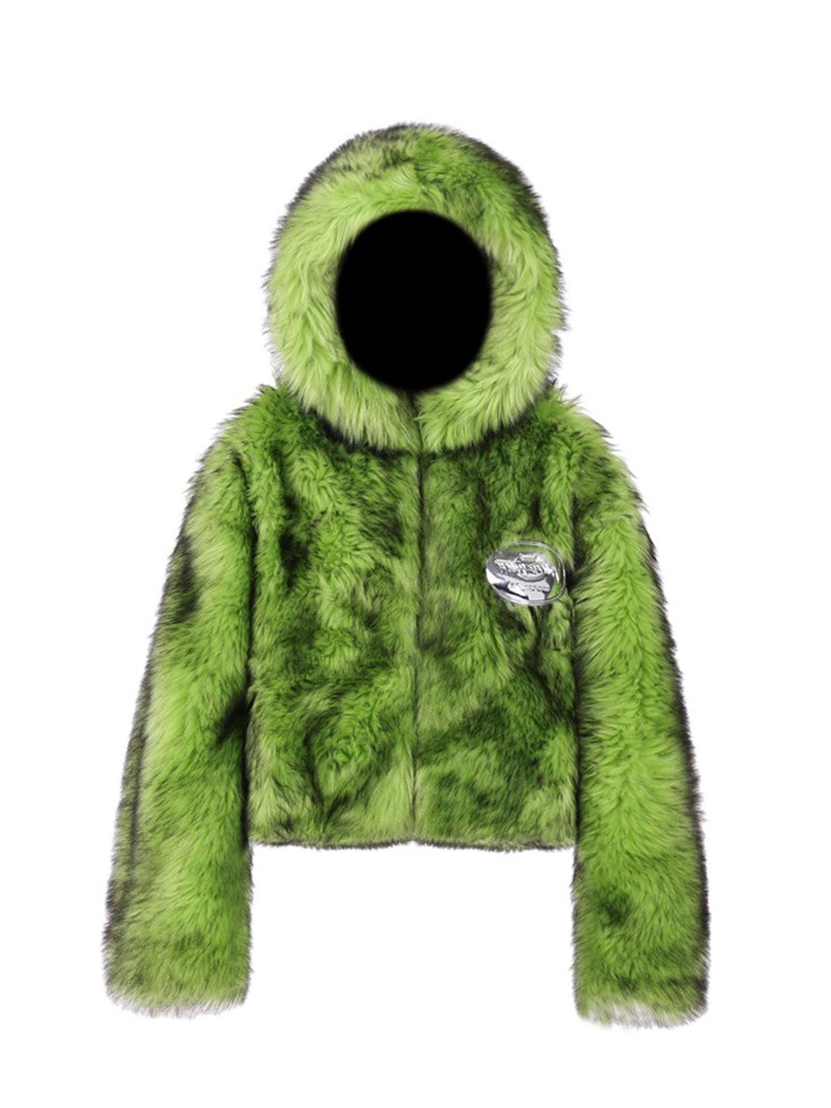 Green fur double-sided jacket